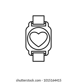 heartbeat watch icon illustration isolated vector sign symbol