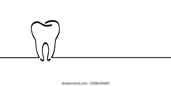 Heartbeat wave, line pulse pattern. Cartoon tooth with gums and toothbrush, Molar logo. Damage teeth brush or tooth brush with caries. Mouth hygiene symbol. 