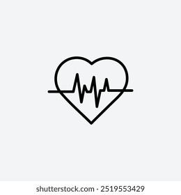 Icono de Vector Heartbeatline. EPS 10
