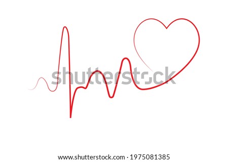 Heartbite line. Pulse cardio symbol. Healty and medical concept. Vector illustration.
