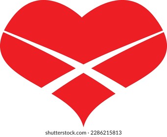 heartbreak broken heart or divorce flat vector icon for apps and websites