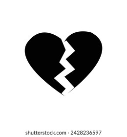 Heartbreak - Broken Heart oder Divorce Flat Icon für Apps und Websites. Vektorgrafik. EPS-Datei 400.