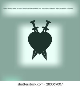 Heartbreak - Heart and Two Crossed Katanas icon
