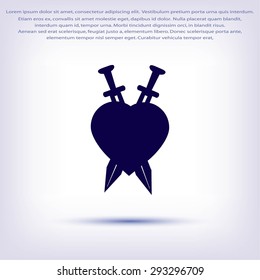 Heartbreak - Heart and Two Crossed Katanas icon