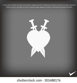 Heartbreak - Heart and Two Crossed Katanas icon