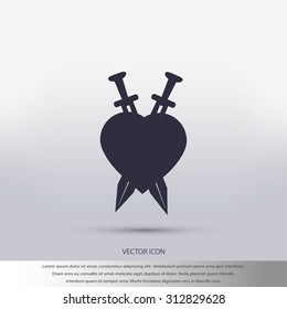 Heartbreak - Heart and Two Crossed Katanas icon