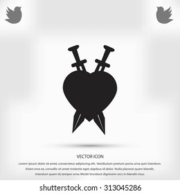 Heartbreak - Heart and Two Crossed Katanas icon