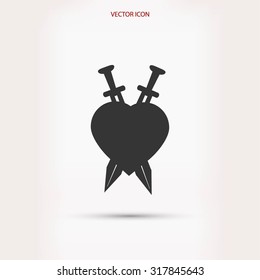 Heartbreak - Heart and Two Crossed Katanas icon