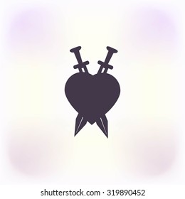 Heartbreak - Heart and Two Crossed Katanas icon