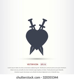 Heartbreak - Heart and Two Crossed Katanas icon