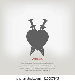 Heartbreak - Heart and Two Crossed Katanas icon