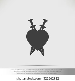 Heartbreak - Heart and Two Crossed Katanas icon