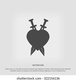 Heartbreak - Heart and Two Crossed Katanas icon