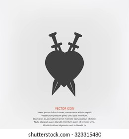 Heartbreak - Heart and Two Crossed Katanas icon