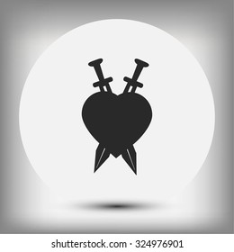 Heartbreak - Heart and Two Crossed Katanas icon