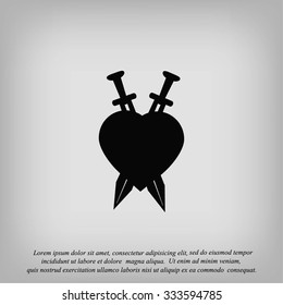 Heartbreak - Heart and Two Crossed Katanas icon