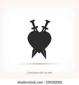 Heartbreak - Heart and Two Crossed Katanas icon