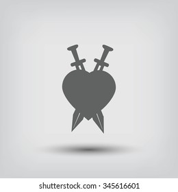 Heartbreak - Heart and Two Crossed Katanas icon