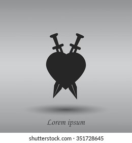 Heartbreak - Heart and Two Crossed Katanas icon