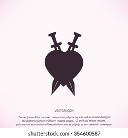 Heartbreak - Heart and Two Crossed Katanas icon