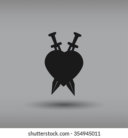 Heartbreak - Heart and Two Crossed Katanas icon