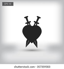 Heartbreak - Heart and Two Crossed Katanas icon