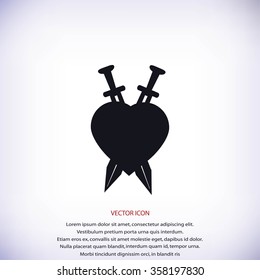 Heartbreak - Heart and Two Crossed Katanas icon