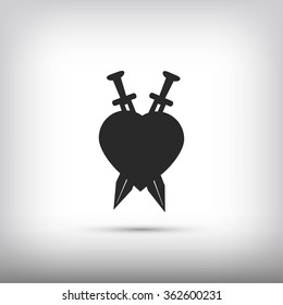 Heartbreak - Heart and Two Crossed Katanas icon