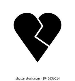 heartbreak icon or logo isolated sign symbol vector illustration - high quality black style vector icons
