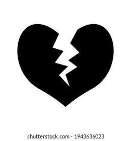 heartbreak icon or logo isolated sign symbol vector illustration - high quality black style vector icons
