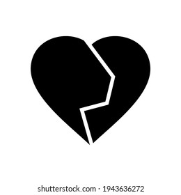 heartbreak icon or logo isolated sign symbol vector illustration - high quality black style vector icons

