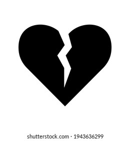 heartbreak icon or logo isolated sign symbol vector illustration - high quality black style vector icons
