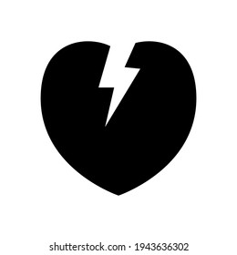 heartbreak icon or logo isolated sign symbol vector illustration - high quality black style vector icons
