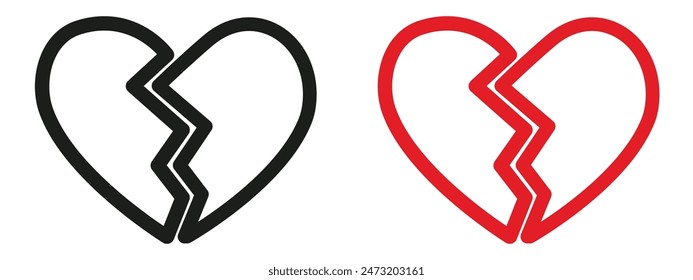 Heartbreak Icon Perfect for Relationship and Emotional Themes