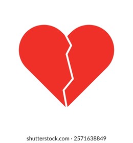 Heartbreak Logo Minimalist Illustration for Breakups and Emotional Turmoil