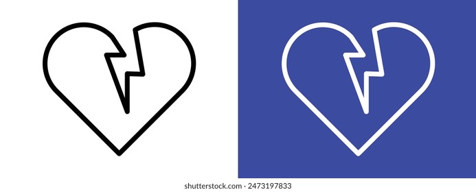 Heartbreak Symbol Icon Perfect for Emotional and Relationship Themes