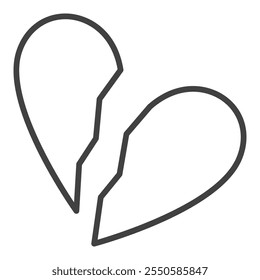 Heartbreak vector Love Betrayal concept icon or minimalistic design element