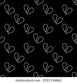 Heartbreak vector Love Betrayal concept seamless pattern