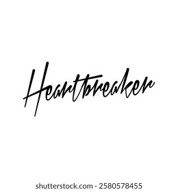 heartbreaker text on white background.