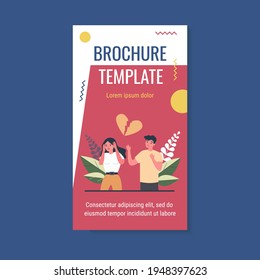 Heartbroken couple splitting up. Stressed upset man and crying woman separating flat vector illustration. Breakup, unhappy relationship concept for banner, website design or landing web page