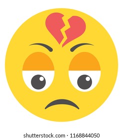 
Heartbroken expression via emoticon
