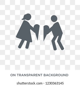 heartbroken human icon. Trendy flat vector heartbroken human icon on transparent background from Feelings collection. 