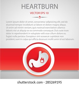 Heartburn background.