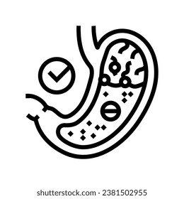 heartburn relief gastroenterologist line icon vector. heartburn relief gastroenterologist sign. isolated contour symbol black illustration