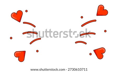 Heart-decorated frame with plenty of white space | Love, likes, and message background illustration.