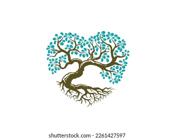 diseño sin vectores de árbol de corazón