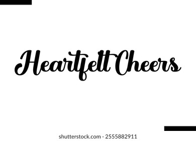 Heartfelt Cheers Christmas quotes cursive text typography 