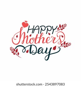 Heartfelt Happy Mother's Day Greetings with Decorative Floral Elements