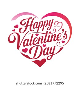 Heartfelt Happy Valentine's Day Graphic Design	