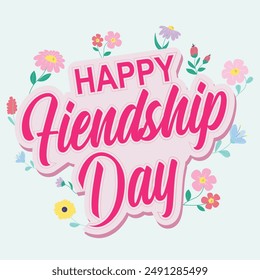 A heartfelt message in red script, symbolizing the essence of friendship.